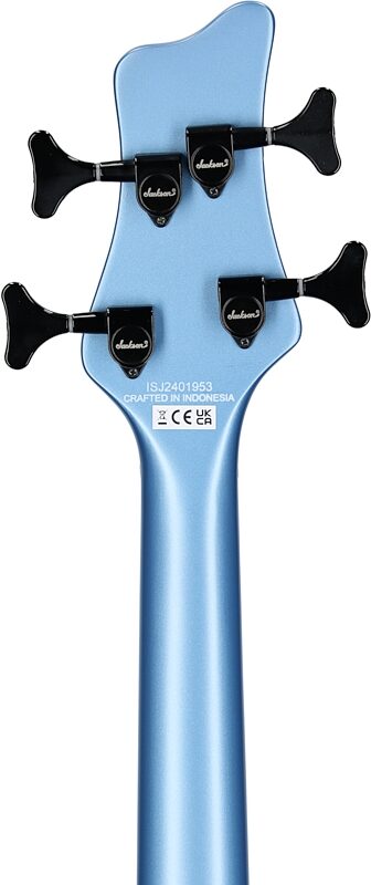 Jackson X Series Spectra SBX IV Electric Bass, Matte Blue Frost, Headstock Straight Back
