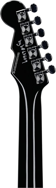 Reverend Contender 290 Electric Guitar, Midnight Black, Headstock Straight Back