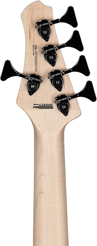 MTD Kingston ZX5 Electric Bass, 5-String, Transparent Mocha, Headstock Straight Back