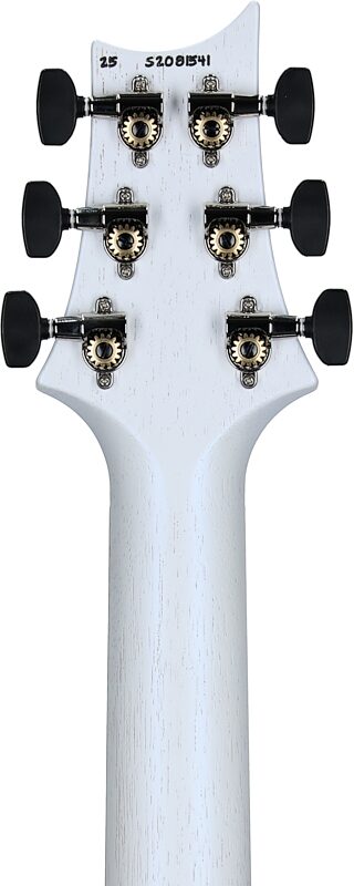 PRS Paul Reed Smith S2 Standard 24 Satin Pattern Thin Electric Guitar (with Gig Bag), Pearl White, Headstock Straight Back