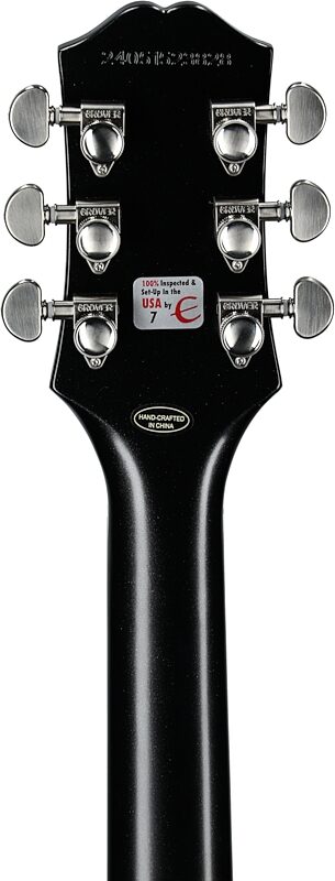 Epiphone Les Paul Prophecy Electric Guitar, Aged Jet Black Metallic, Headstock Straight Back