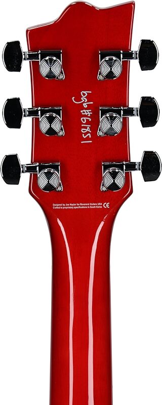 Reverend Sensei RA Electric Guitar, Transparent Cherry, Headstock Straight Back