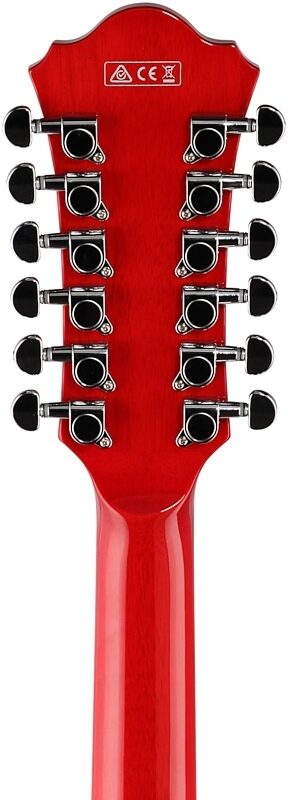 Ibanez Artcore AS7312 Electric Guitar, 12-String, Transparent Cherry Red, Headstock Straight Back