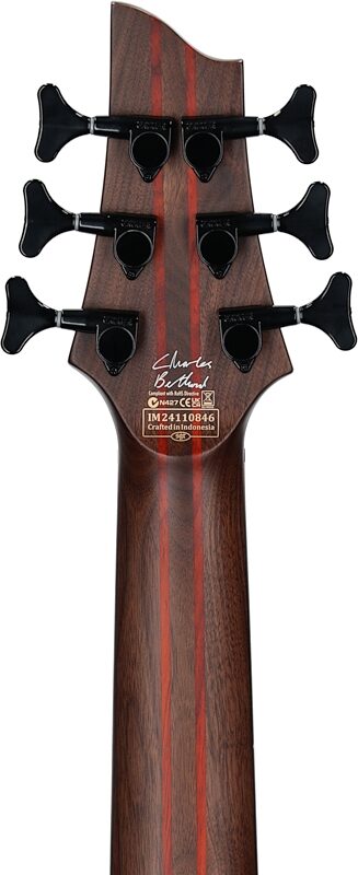 Schecter Charles Berthoud CB-6 Electric Bass, 6-String, Natural Satin, Headstock Straight Back