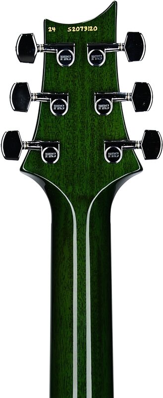 PRS Paul Reed Smith S2 Custom 24 Quilt Electric Guitar (with Gig Bag), Eriza Verde, Headstock Straight Back