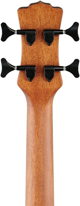 Luna Tribal 34-Inch Scale Acoustic-Electric Bass, Tobacco Sunburst, Headstock Straight Back