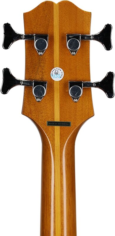 Epiphone El Capitan J-200 Studio Acoustic Electric Bass Guitar, Aged Natural, Headstock Straight Back
