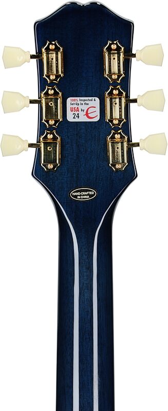 Epiphone Miranda Lambert Bluebird Studio Acoustic-Electric Guitar (with Case), Bluebonnet, Headstock Straight Back