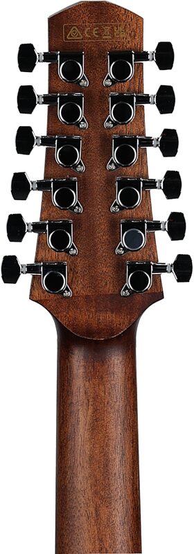 Ibanez AAD1012E Advanced Acoustic 12-String Acoustic-Electric Guitar, Natural Open, Headstock Straight Back