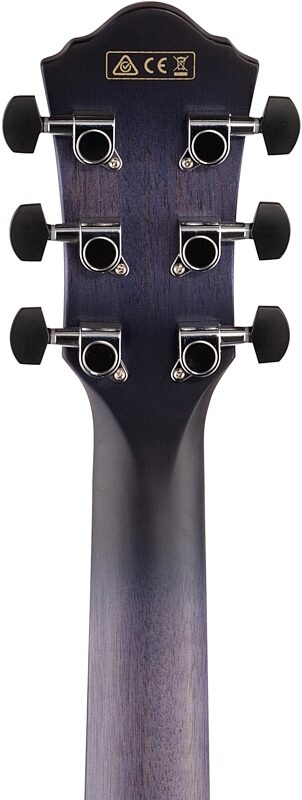 Ibanez AEWC400 Acoustic-Electric Guitar, Indigo Blue Burst, Headstock Straight Back