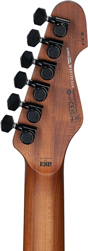 ESP LTD XJ-1HT Electric Guitar, Black Blast, Headstock Straight Back