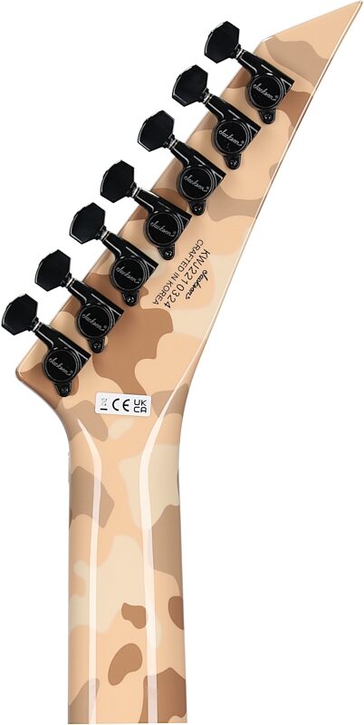Jackson Concept Rhoads RR24-7 Electric Guitar (with Case), Desert Camouflage, Headstock Straight Back