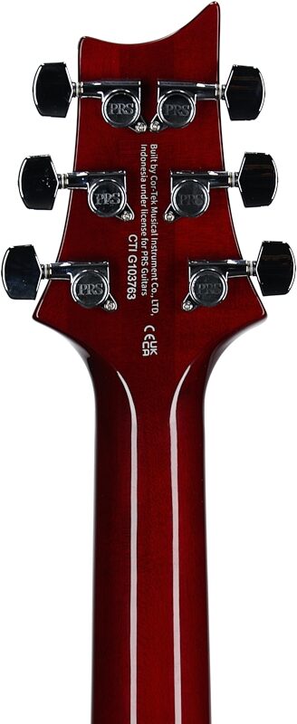 PRS Paul Reed Smith SE Custom 24 Electric Guitar (with Gig Bag), Exclusive Black Cherry, Headstock Straight Back