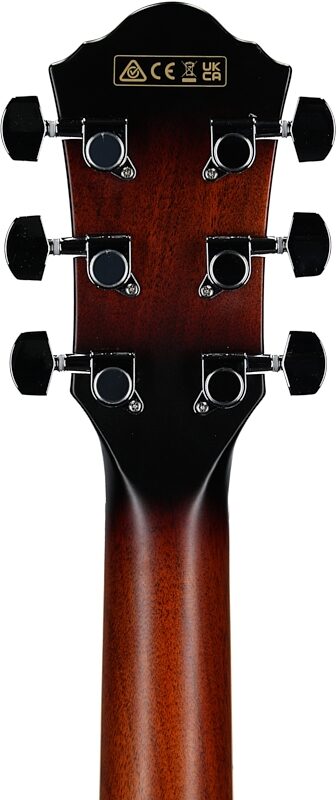Ibanez AEG7 Acoustic-Electric Guitar, Transparent Red Sunburst, Headstock Straight Back