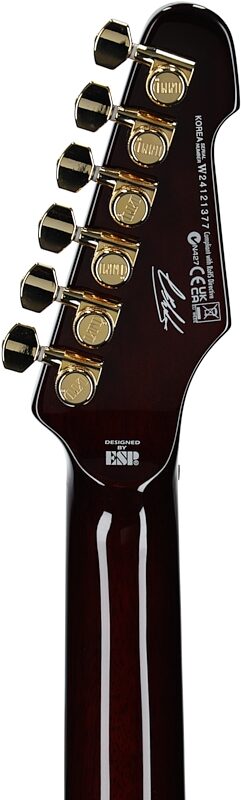 ESP LTD Caleb Shomo CS-II Phoenix Electric Guitar (with Case), Vintage Natural, Headstock Straight Back