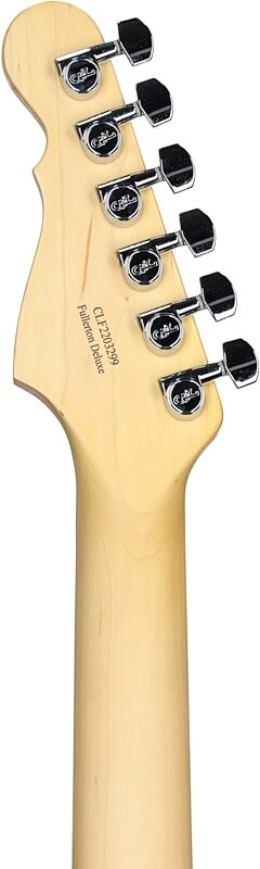G&L Fullerton Deluxe Legacy HSS Electric Guitar (with Gig Bag), Matcha Tea, Headstock Straight Back