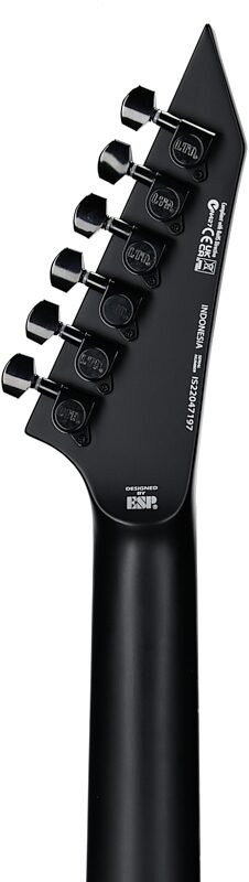 ESP LTD M-201HT Electric Guitar, Black Satin, Headstock Straight Back