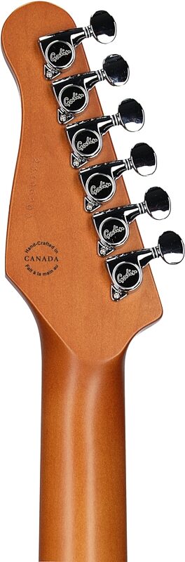 Godin Session Hard-Tail Electric Guitar (with Gig Bag), Arctik Blue, Headstock Straight Back