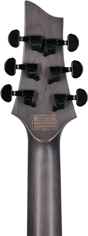 Schecter Omen Elite-6FR Electric Guitar, Charcoal, Blemished, Headstock Straight Back