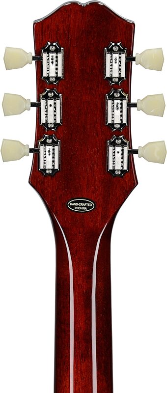 Epiphone Inspired by Gibson Les Paul Standard '50s Electric Guitar (with Gig Bag), Washed Cherry Sunburst, Open Box (Very Good), Headstock Straight Back