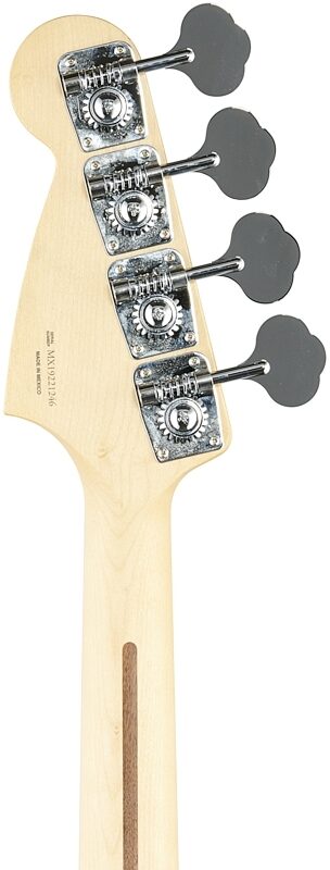 Fender Mustang PJ Pau Ferro Electric Bass, Aged Natural, Headstock Straight Back