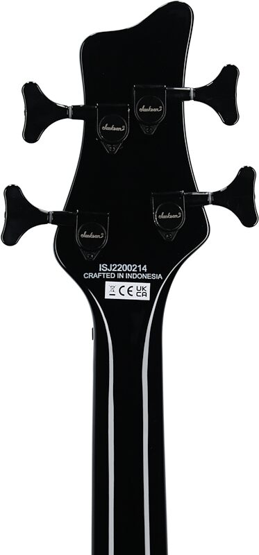 Jackson X Series Spectra SBX IV Electric Bass, Gloss Black, Headstock Straight Back
