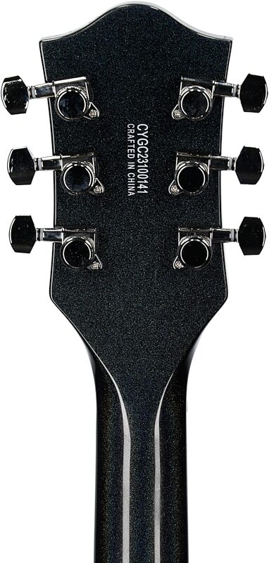 Gretsch Limited Edition J Gourley Electromatic Broadcaster Electric Guitar, Iridescent Black, Headstock Straight Back