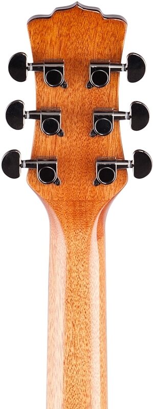 Luna Gypsy Grand Auditorium Acoustic Guitar, Exotic Spalted Maple, Headstock Straight Back