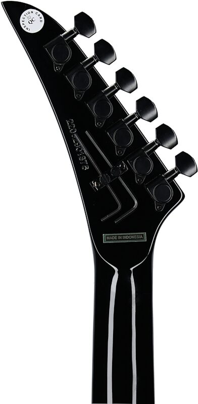 Kramer SM-1 Figured Floyd Rose Electric Guitar, Black Denim, Headstock Straight Back