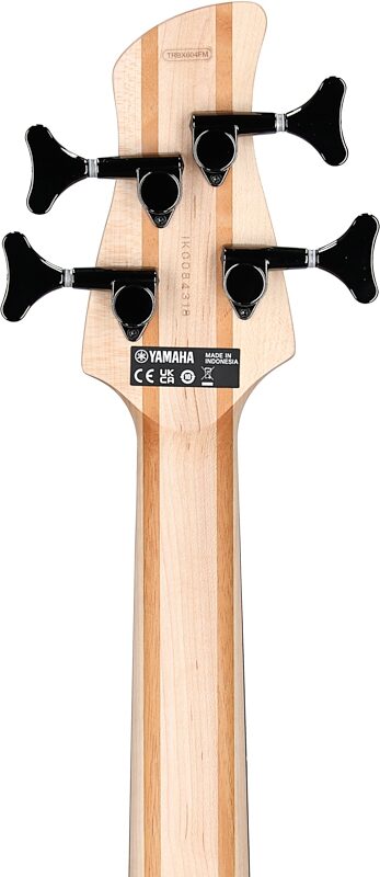 Yamaha TRBX604FM Electric Bass, Indigo Blue, Headstock Straight Back
