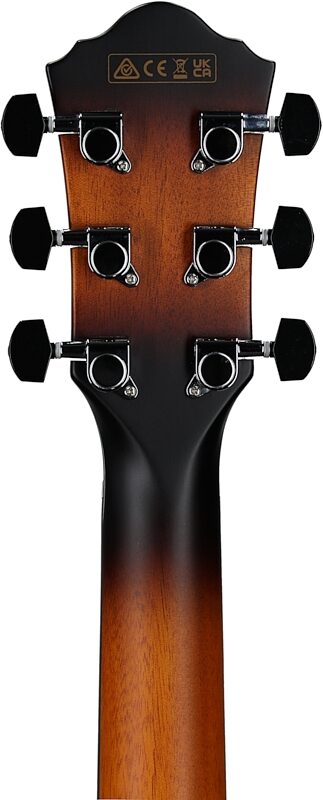 Ibanez AEWC400 Acoustic-Electric Guitar, Amber Sunburst High-Gloss, Headstock Straight Back