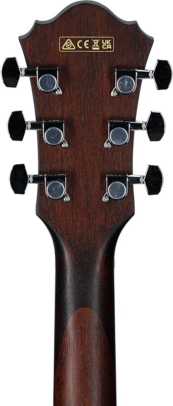 Ibanez AE140 Acoustic-Electric Guitar, Weathered Black Open Pore, Headstock Straight Back