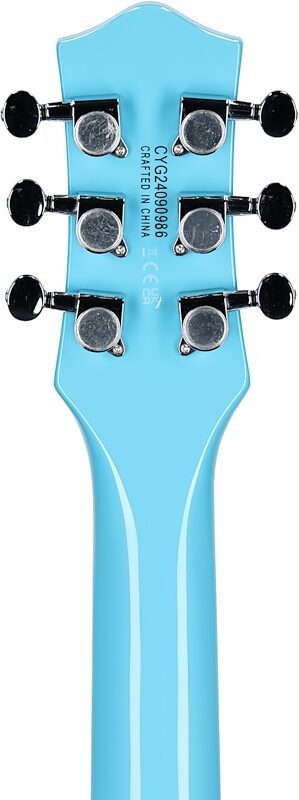 Gretsch G5232T Electromatic Double Jet Electric Guitar, Laurel Fingerboard, Kailani Blue, Headstock Straight Back