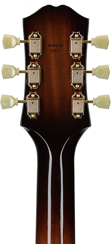 Epiphone Chris Stapleton USA Frontier Acoustic-Electric Guitar (with Case), Sunburst, Headstock Straight Back