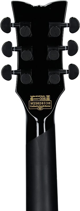 Schecter Solo II Przym Palladium Electric Guitar, Gloss Black, Headstock Straight Back