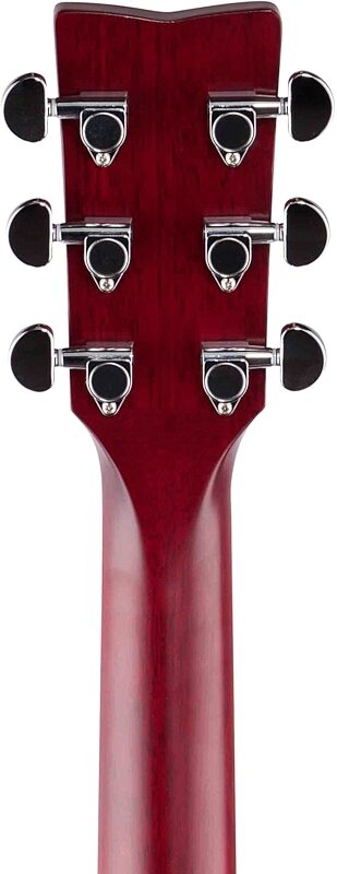 Yamaha FS-TA Concert TransAcoustic Acoustic-Electric Guitar, Ruby Red, Headstock Straight Back
