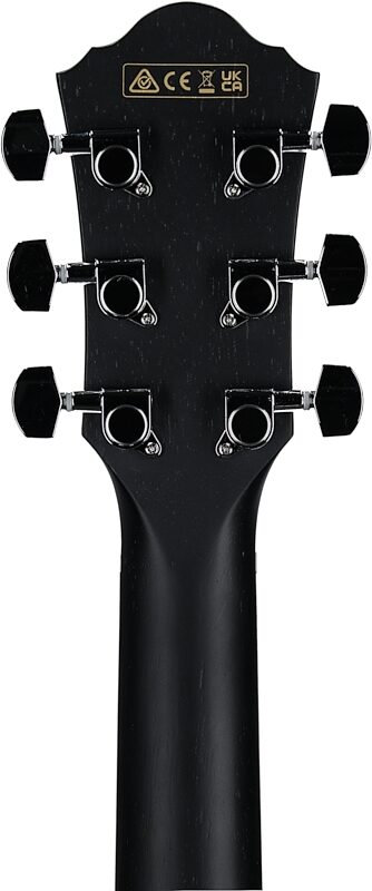 Ibanez AEG7M Acoustic-Electric Guitar, Weathered Black Open Pore, Headstock Straight Back