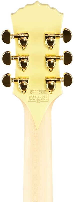 Wylde Audio Odin Grail Rawtop Bullseye Electric Guitar, Genesis, Headstock Straight Back