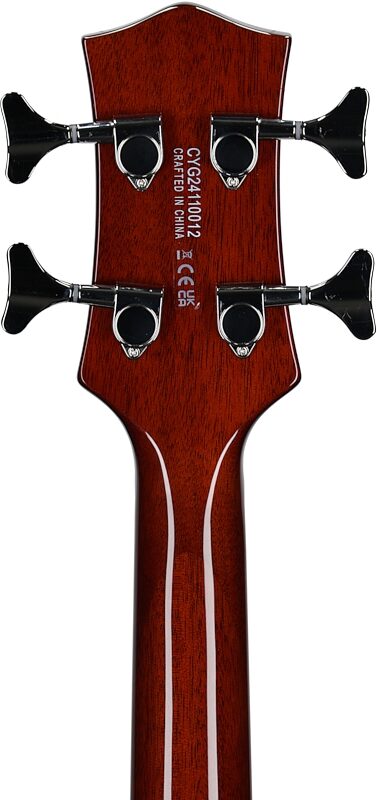 Gretsch Streamliner Jet Club Electric Bass, Havana Burst, Headstock Straight Back