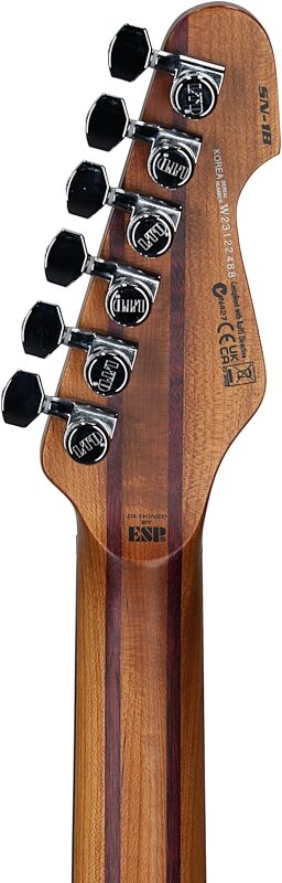 ESP LTD SN-1 Baritone Electric Guitar, Black, Headstock Straight Back