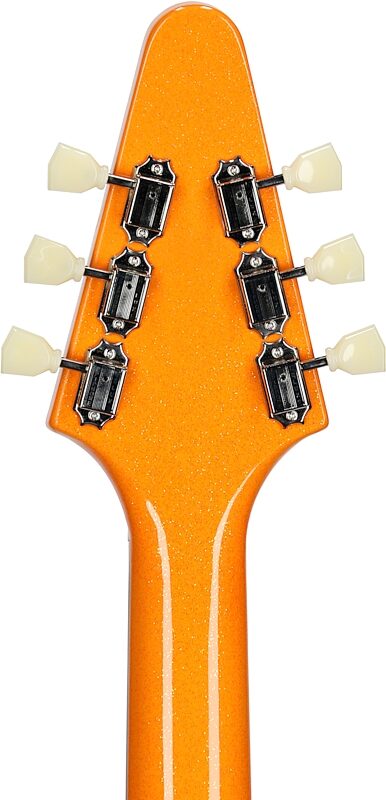 Epiphone Exclusive Flying V Electric Guitar, Citrus Sparkle, Headstock Straight Back
