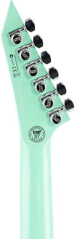 ESP LTD Eclipse 87 NT Electric Guitar, Turquoise, Blemished, Headstock Straight Back