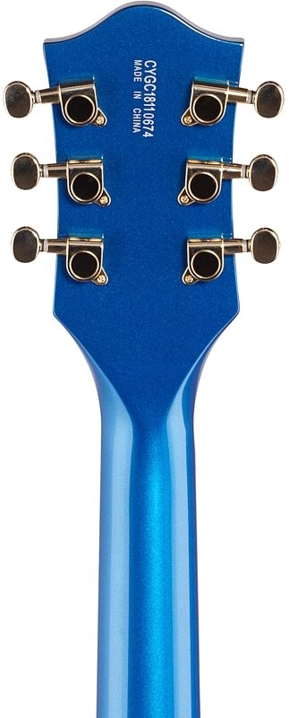 Gretsch G-5655TG Electromatic Center Block Jr Single-Cut Electric Guitar, Azure Metallic, USED, Blemished, Headstock Straight Back
