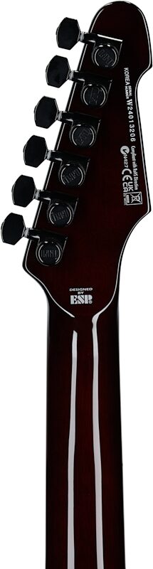 ESP LTD Phoenix 1001 QM Electric Guitar, Tobacco Sunburst, Headstock Straight Back