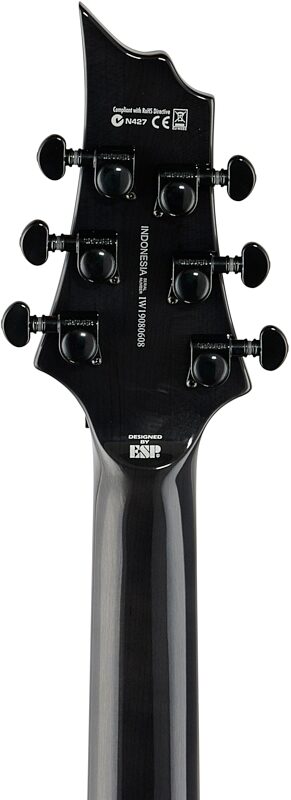 ESP LTD H-1001FR Electric Guitar, Black Natural Fade, Blemished, Headstock Straight Back