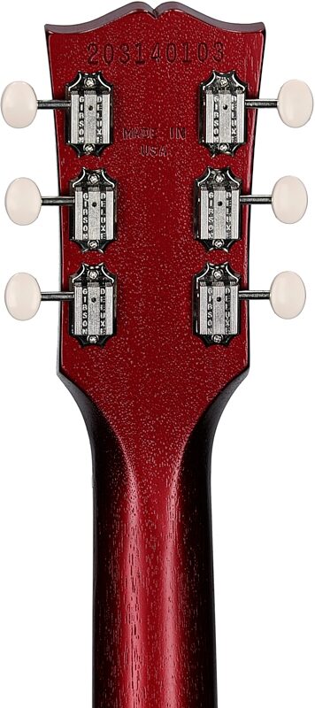 Gibson Rick Beato Les Paul Special Double Cut Electric Guitar (with Case), Sparkling Burgundy, Headstock Straight Back