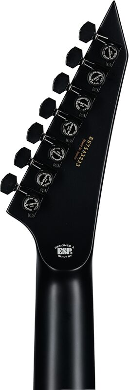 ESP E-II Horizon FR-7 Electric Guitar, 7-String (with Case), Black Turquoise Burst, Headstock Straight Back