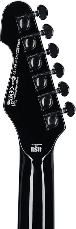 ESP LTD TE-1000 Evertune Electric Guitar, Burl Poplar Charcoal, Headstock Straight Back
