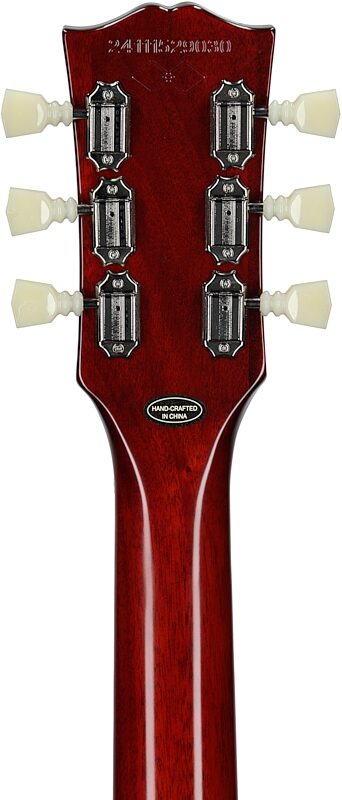 Epiphone Inspired by Gibson Custom 1960 Les Paul Standard Reissue Electric Guitar (with Case), Washed Cherry Sunburst, Headstock Straight Back
