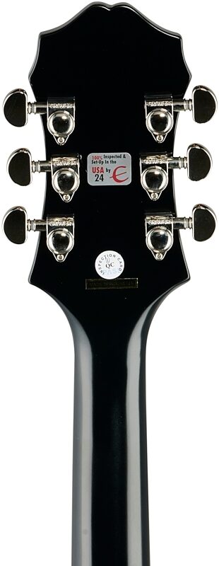 Epiphone Emperor Swingster Electric Guitar, Black Aged Gloss, Headstock Straight Back